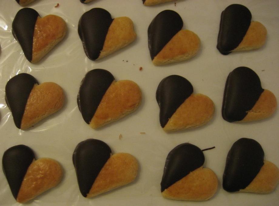 herzförmige Kekse